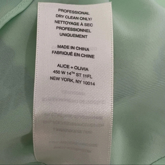 Alice + Olivia Brooke Oasis Mint Floral Sleeveless Mini Dress Tropical Size 10 - Picture 9 of 11